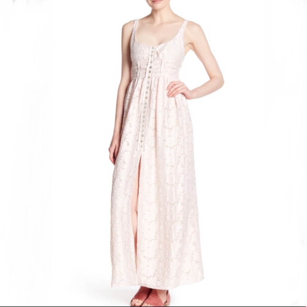 FREE PEOPLE Floral Lace Fresh as a Daisy Maxi